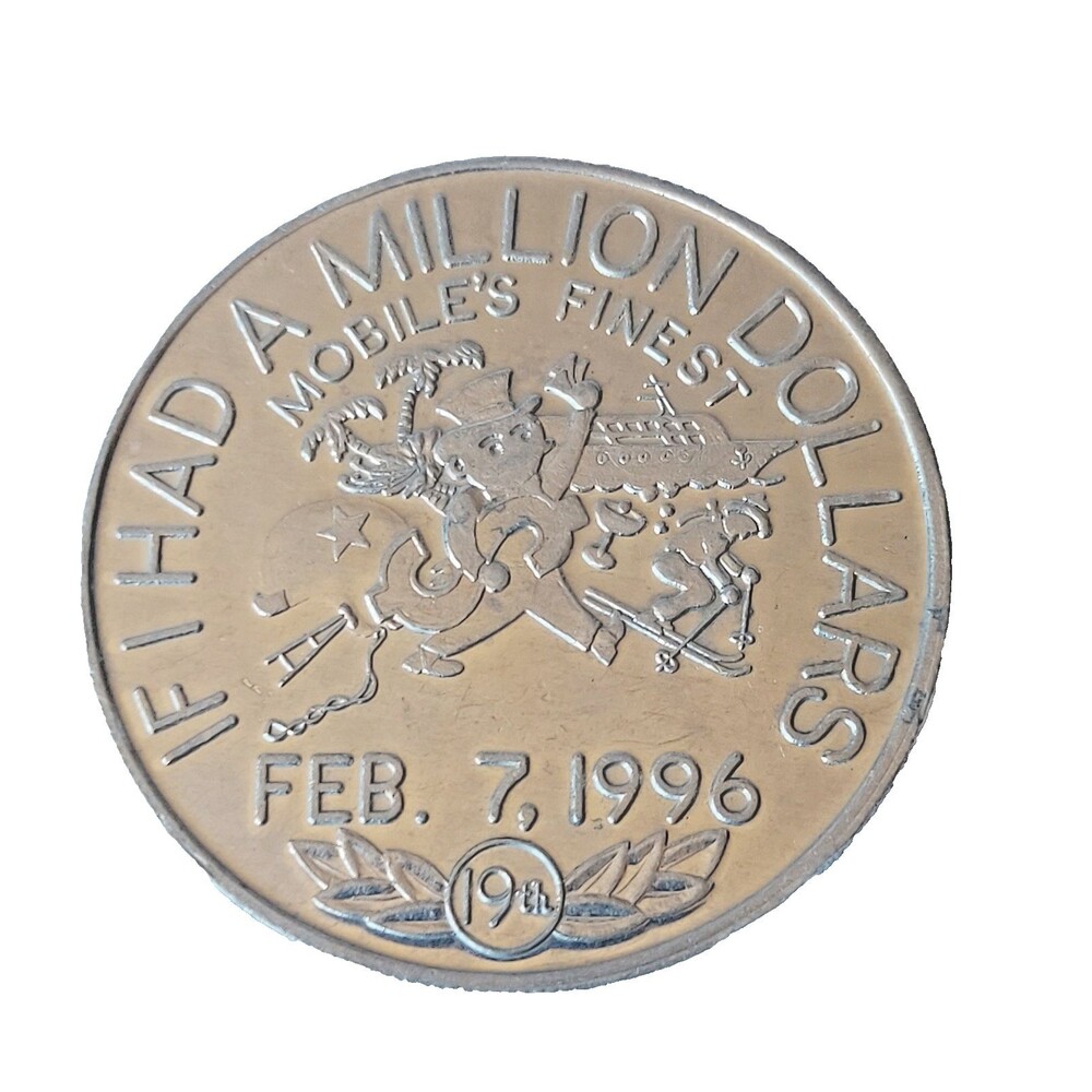 Mardi Gras Commemorative Dabloon 1996 Conde Cavaliers Mobile AL Silver Coin Meda